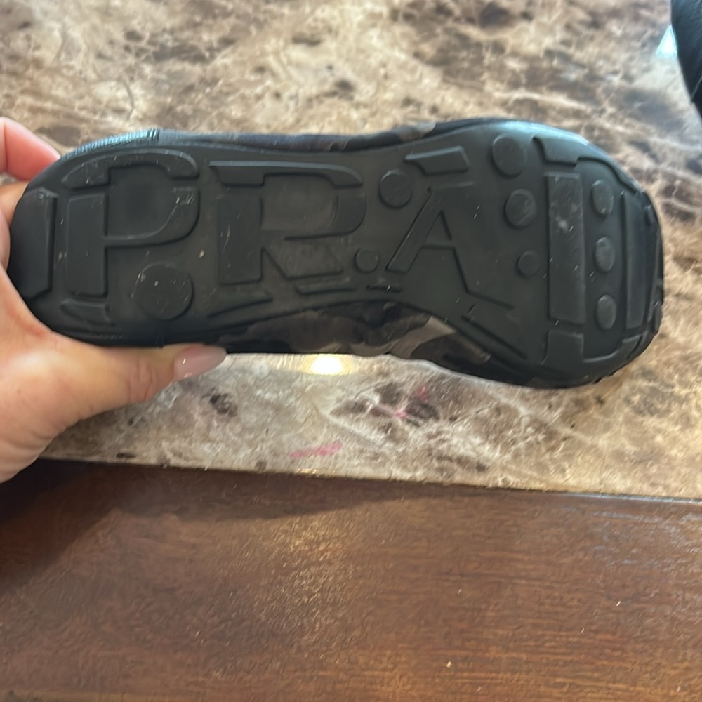 Prada Black Leather Ballet Flats - Picture 2 of 6